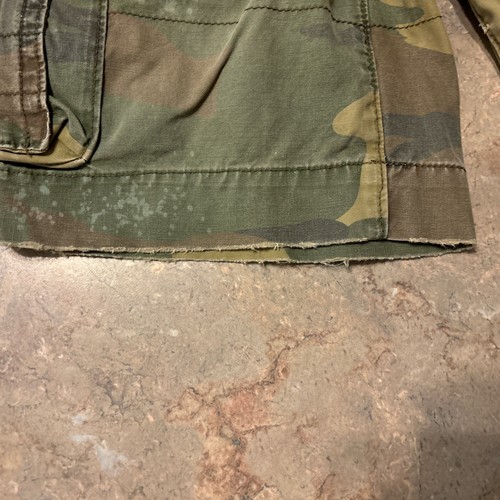 Abercrombie & Fitch Camouflage Cargo Boys Shorts Size 8 Well Worn - Vintage - Picture 8 of 16