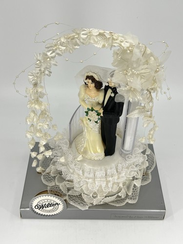Vintage Wilton Forevermore Black Tux Wedding Cake Topper Bride Groom Brunette - Picture 8 of 20