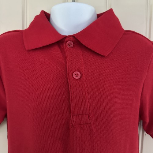 Izod Boy's Red Polo Shirt Size XXS 4/5 Collared Short Sleeve - Picture 5 of 13