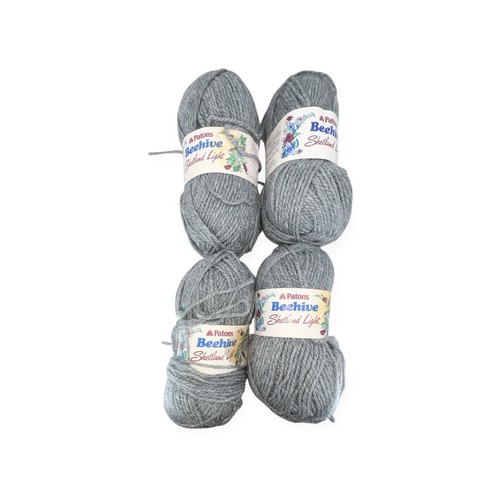 Lotto 4 matassine PATONS ALVEARE SHETLAND LIGHT 4716 GRIGIO 1 3/4 oz 50 g MAGLIA UNCINETTO - Foto 5 di 8