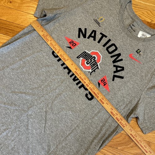 New Nike Ohio State Buckeyes T-Shirt CFP 2024 National Champions Champs Mens L - Picture 3 of 5