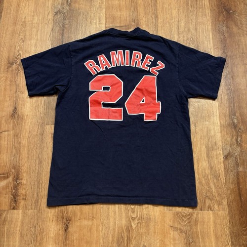 Vintage Cleveland Indians Shirt 90s Manny Ramirez Jersey Mens Large MLB Majestic - Picture 2 of 6