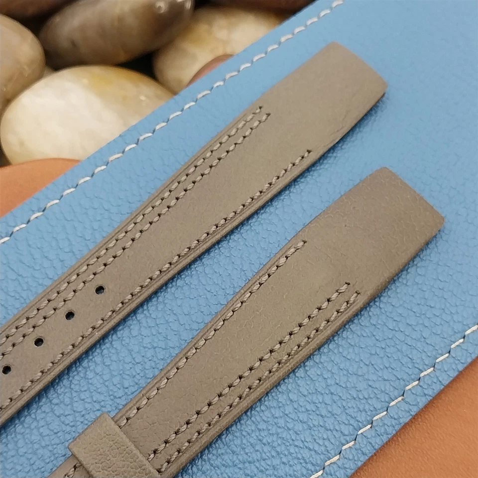 Correa de reloj vintage de 18 mm de extremo abierto clásica Hirsch Marcco cónica sin usar Foto 4 de 4