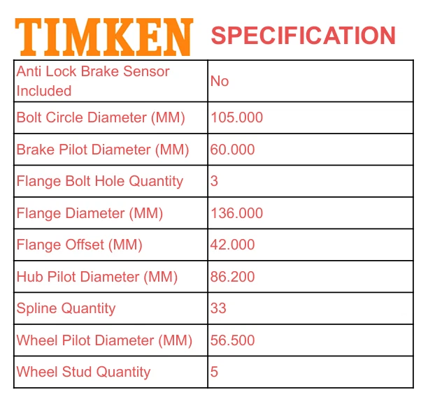 Timken HA590402 Front Wheel Hub Bearing Assembly for 2011-2013 Chevrolet Cruze - Image 3 of 4