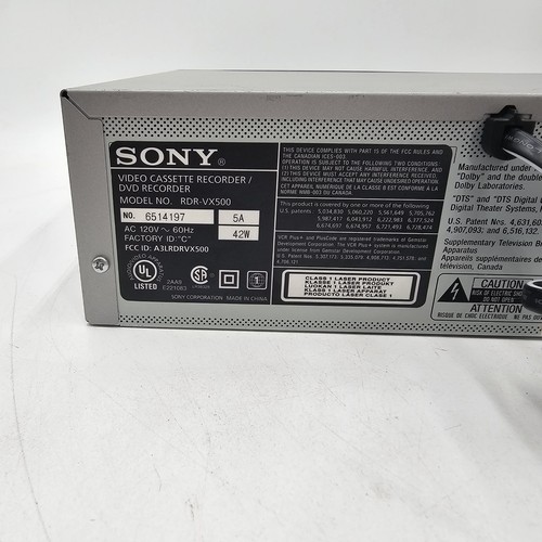 Sony RDR-VX500 VCR DVD VHS Recorder Dubbing Combo Player Fully Tested - Picture 22 of 22
