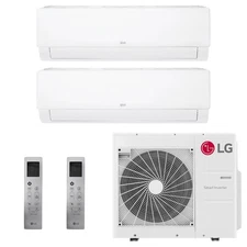 LG Art Cool Mirror Ductless Mini Split LGRED° Heat Pump System - 2-Zone -...