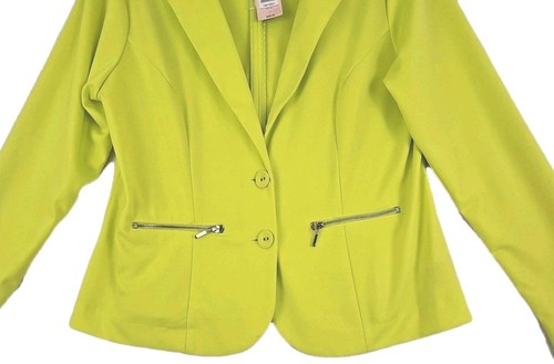 Blazer chaqueta tejida tórrida ~mujer talla 1 (1X)~ línea verde ropa de oficina sin forro nueva con etiquetas. - Imagen 7 de 19