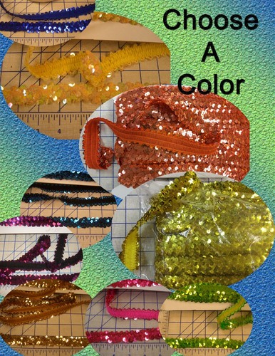 1" Wide 3 Row Sequin Stretch Trim Burlesque Dancer Showgirl Notion Matte Glowme 1" Wide 3 Row Sequin Stretch Trim Burlesque Dancer Showgirl Notion Matte Glowme