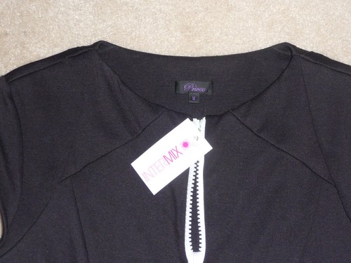NWT PRIVEE by INTERMIX White/Black ZIPPER SEXY Blouse R$295 REDUCED SLIMMING - Bild 4 von 11