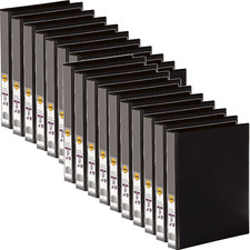 NEW Marbig Clear View Insert Ring Binder Folder 2D 25mm A4 Black 20 Pack