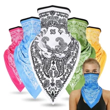 Triangle Balaclava Neck Gaiter Face Mask for Men Women UV Protection Scarf Cover