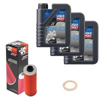 K&N ÖLfilter Set Liqui Moly 10W-40 3L FüR Bmw R 100 /7 R100 Bj.1976