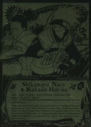 Shikamaru Nara & Kakashi Hatake - N-730 - super selten - 1. Auflage - schwarz und G - Bild 1 von 1