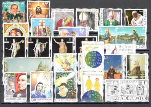 2018 Vatican, Complete Year 28 Values + 4 Sheets + 1 Booklet, MNH **