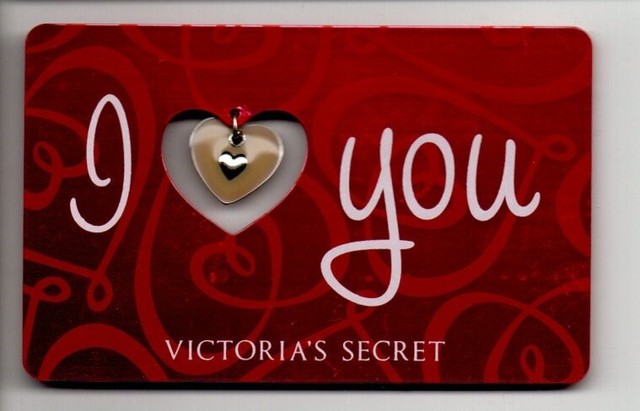 Victoria's Secret I Love You w/ Heart Charm Gift Card No $ Value Collectible Victoria's Secret I Love You w/ Heart Charm Gift Card No $ Value Collectible