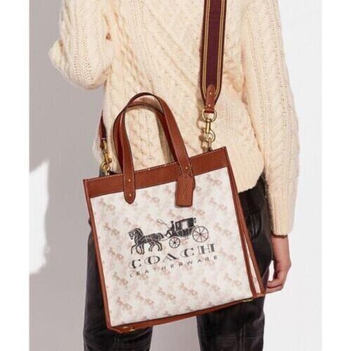 Coach Field Tasche 22 strukturiertes Leder/Wildleder Pferd und Kutsche ODER Signatur OPT. - Bild 100 von 102