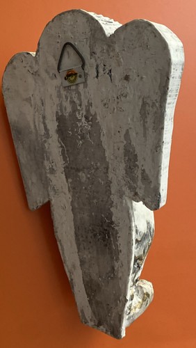 Vintage Wood Carved Angel Candle Sconce - Picture 7 of 7