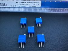 5Pcs 3296Y-1-103LF Bourns 10kOhm Trimmer Pot Square PC Pin Top Adjust 10K