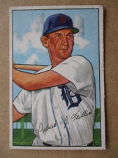 1952 Bowman PAT MULLIN Card #183 Detroit Tigers b