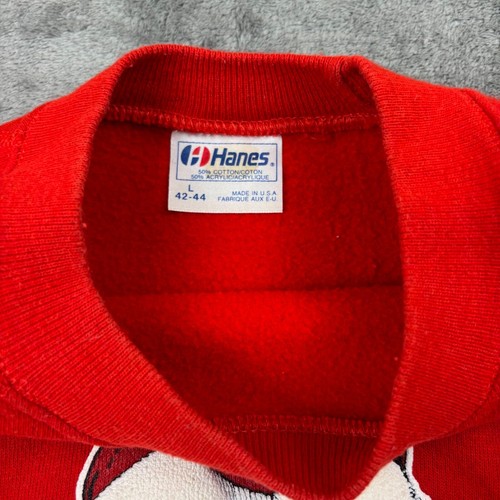 VTG 90's Knott's Berry Farm Hanes Sweatshirt Unisex Large Red Cotton Pullover - Picture 5 of 8