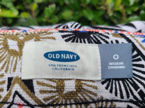 Old Navy Women's Multicolored Patterned Flat Front Chino Shorts Size 0 - Picture 5 of 8