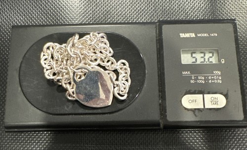 Sterling Silver~18” Dangle Heart Charm Necklace~53.2g~Designer Inspired - Picture 6 of 6