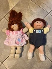 Vintage Cabbage Patch Kids Girl & Boy Doll 1978-1982 Red Hair Blue Eyes Dress