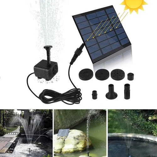 Solar Power Springbrunnen Tauchpumpe schwimmend Wasserpumpe Vogeltränke Teich Garten Pool - Bild 28 von 69