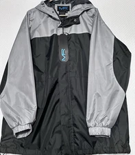 Mack Russo Jacket Mens M Hooded Casual Two Tone Gray Snow Ski Windbreaker New