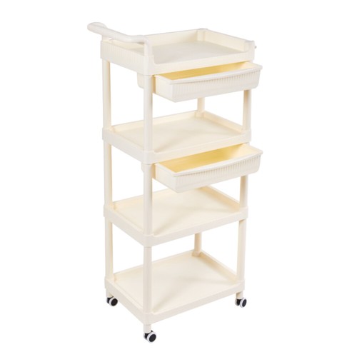 Slim Kitchen Salon Beauty Storage Trolley Cart Rack Shelf with Wheels & Drawers - Picture 8 of 22