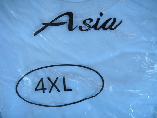 Lot of 3 Men's Asia White T-Shirts Short Sleeve 100% Cotton Crew Neck 4XL New - Picture 5 of 5