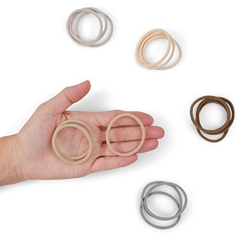 Seamless Hair Ties - - Skinny 6mm No Damage Ponytail Holders, 1.75 Dark Ginger - Picture 4 of 6