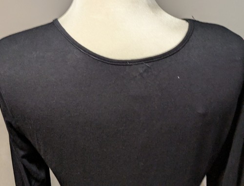 DB MOON Casual Black Long Sleeve Dress Pockets Loose Plain Pleated Med Dress NWT - Bild 8 von 14