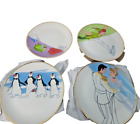 Disney Parks Plate Set of 4 Ink & Paint Ceramic Salad '50s - '60s Retro 8 Inch