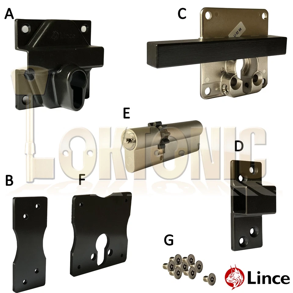 Lince Weld High Security Heavy Duty Euro Gate Slide Bolt Lock Wrought Iron Gates - Image 3 of 4