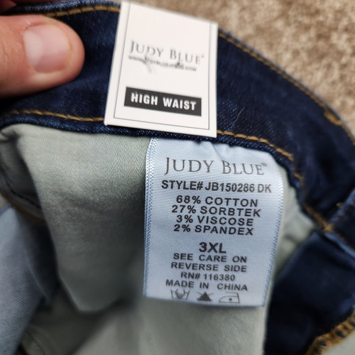 Judy Blue Shorts Women’s 3XL High Waist Denim Sorbtek Cuffed New with Tags - Picture 9 of 9