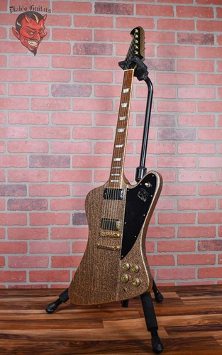 Gibson Custom Shop Original Firebird V 1 of 1 Gold Sparkle NAMM 1991 Owned by - Picture 5 of 17