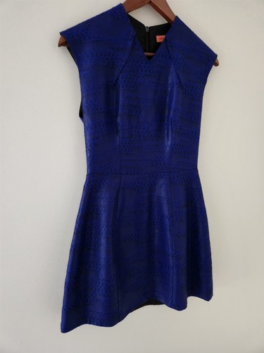 Manning Cartell 8 Blue/Black Fit & Flare Dress - Picture 2 of 5