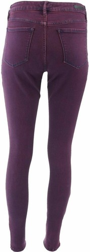 H by Halston 4 Regular Premier Denim Overdye Ankle Jeans Royal Garnet - Picture 7 of 8