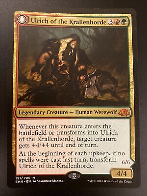 Ulrich of the Krallenhorde // Ulrich Uncontested Alpha 1x FOIL EMN MTG Eldritch Moon Mythic NM+ red green Ulrich of the Krallenhorde // Ulrich Uncontested Alpha 1x FOIL EMN MTG Eldritch Moon Mythic NM+ red green