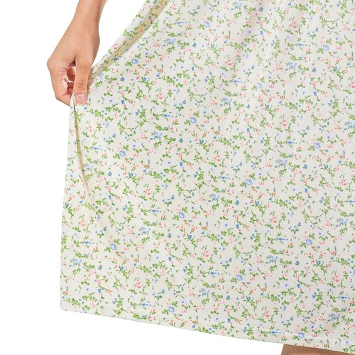Womens Summer Dress, Beach Outfit Sleeveless Dress with Pocket, Square Neck F... - Picture 3 of 9