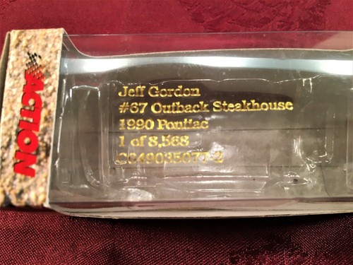 JEFF GORDON #67 Outback Steak House 1990 RCCA 1/24 ELITE 1/64 HO Car Diecast SET - Picture 12 of 12