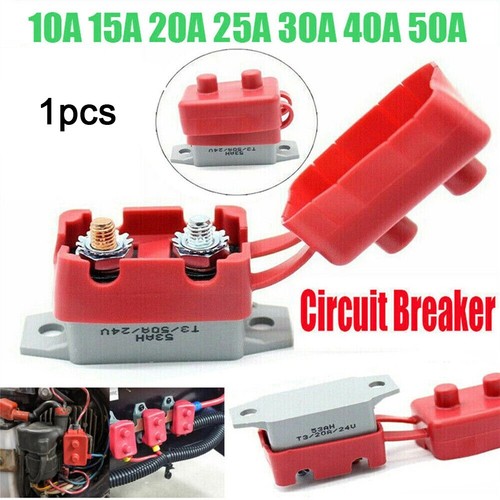 1PCS Interruttore Reset Automatico per Auto Camper Marine 12-24V 10-50 Ampere - Foto 12 di 50