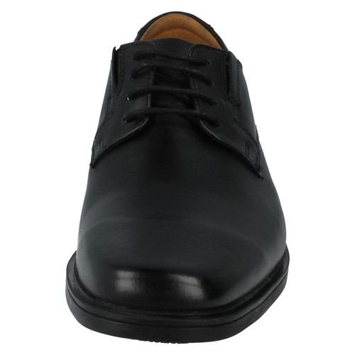 Negro Liso G Cuero Hombre Zapatos r22f Tilden Ajuste Clarks R1Sq5