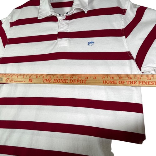 Southern Tide Nautical Herren Poloshirt Gr. XL rot weiß gestreift langarm - Bild 9 von 10