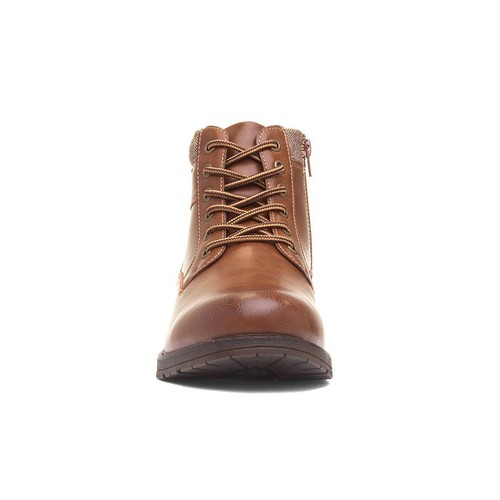 Beckett Mens Boots Tan Adults Ankle Lace Up Zip Up Ernest SIZE - Picture 2 of 8