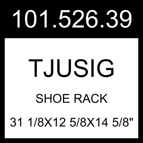 IKEA TJUSIG Shoe Rack Black 31 1/8x12 5/8x14 5/8" 101.526.39