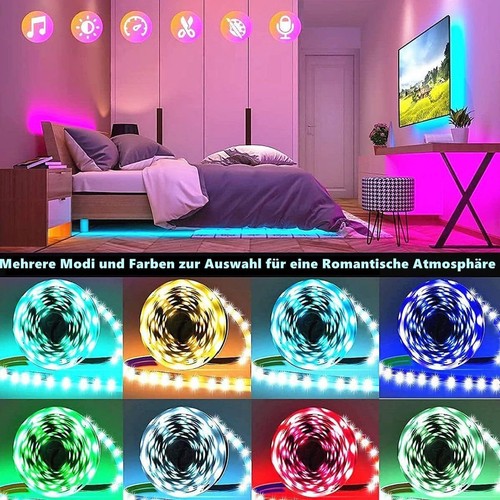 10m LED Stripe RGB Leiste Streifen Band Licht Leuchte Lichterkette Zimmer Party - Bild 2 von 10