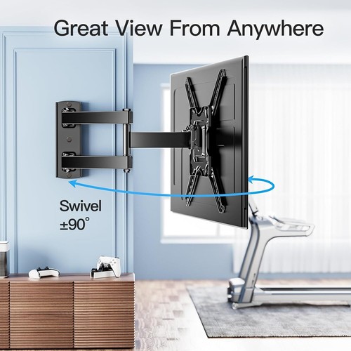 Full Motion TV Wall Mount - 26"- 60" Flat Curved OLED 4K TVs Swivel & Extension - Picture 5 of 11