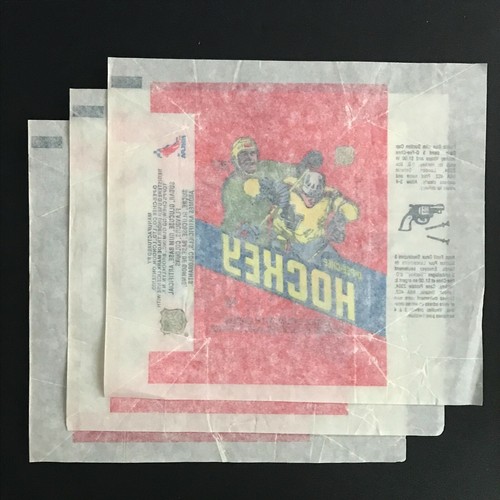 1981-82 O-PEE-CHEE WRAPPER (LOT OF 3) *VERY CLEAN* 57812 - Imagen 2 de 2